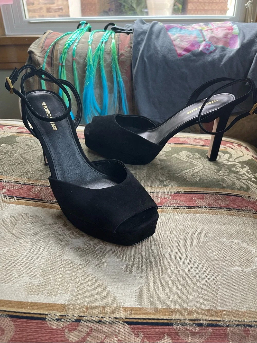 Veronica Beard Brianne Ankle Strap Platform Sandal. Size 8.5 Women N9-17